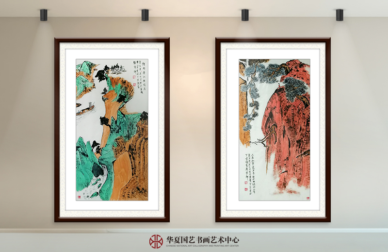 左  刘宁辉作品《何处春江无明月》规格：68X138cm  右  刘宁辉作品《人生如梦意少年》规格：68X138cm.jpg