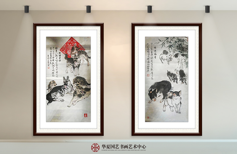 左  张传武作品《十二生肖—狗》  右  张传武作品《十二生肖—猪》.jpg