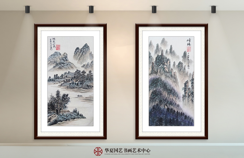 左  刘开豪作品《湖光山色》  右  刘开豪作品《峰林》.jpg