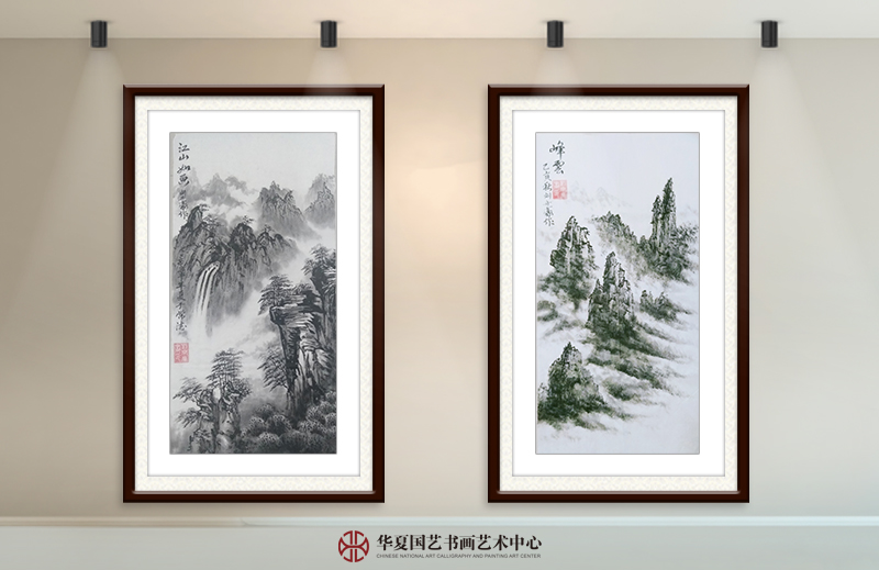 左  刘开豪作品《江山如画》  右  刘开豪作品《峰云》.jpg