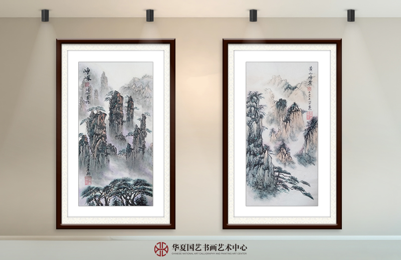 左  刘开豪作品《峥嵘》  右  刘开豪作品《黄山峰云》.jpg
