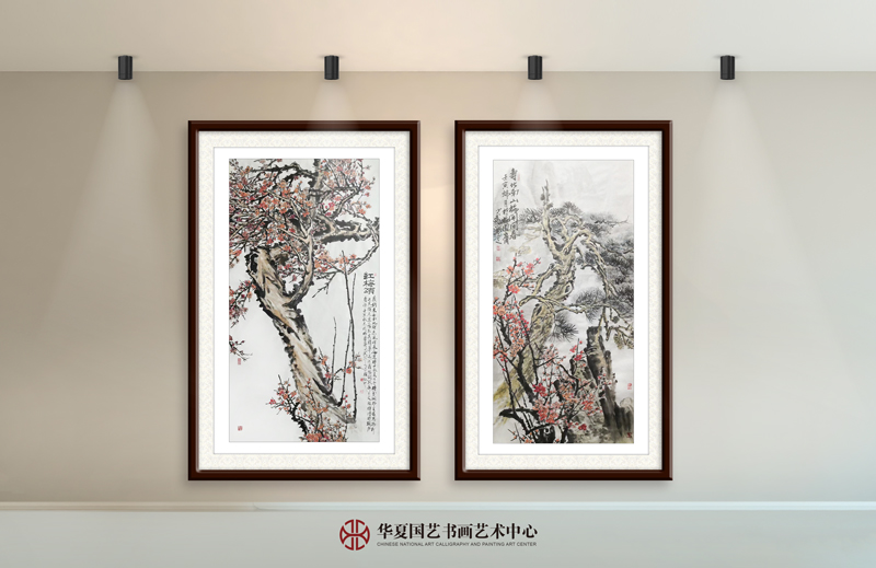 1 黄少武作品1《红梅颂》黄少武作品2《寿比南山 梅开同春》.jpg
