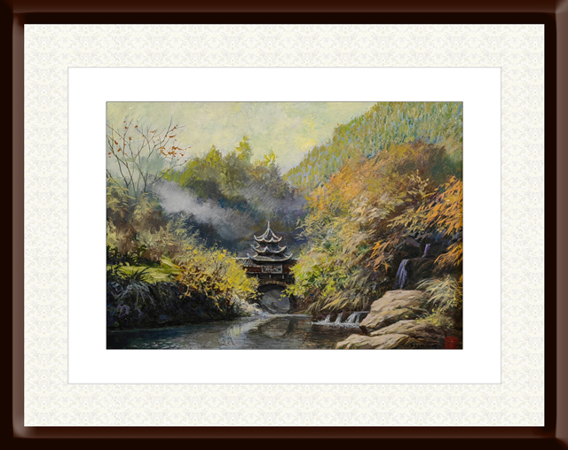 赵竟城作品2《瑶寨风雨楼》规格：60cmX40cm.jpg