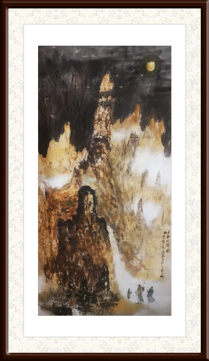 袁陆华作品1《土林月夜》--规格：100×200cm.jpg
