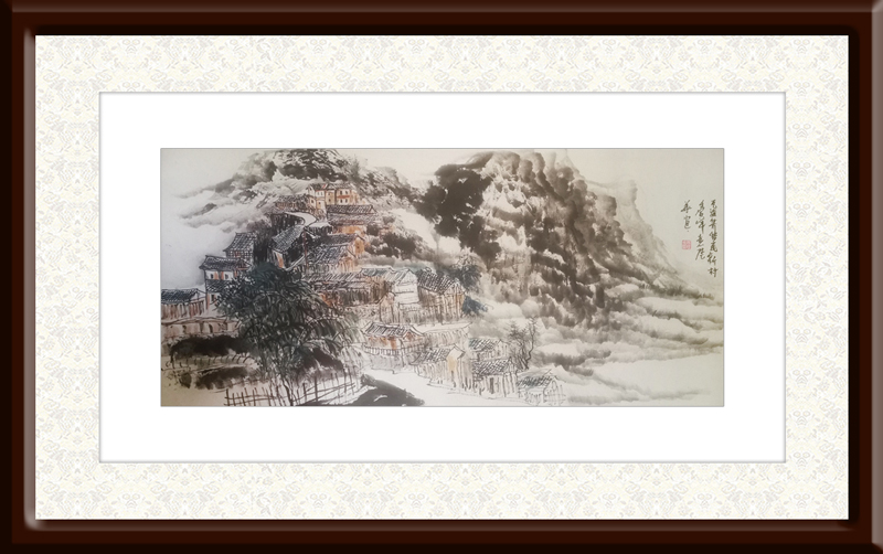 袁陆华作品3《瓦渣箐移民新村》--规格：80×180cm.jpg