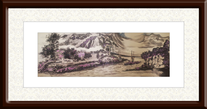 袁陆华作品5《凤仪大桥春晓》--规格：80×180cm.jpg