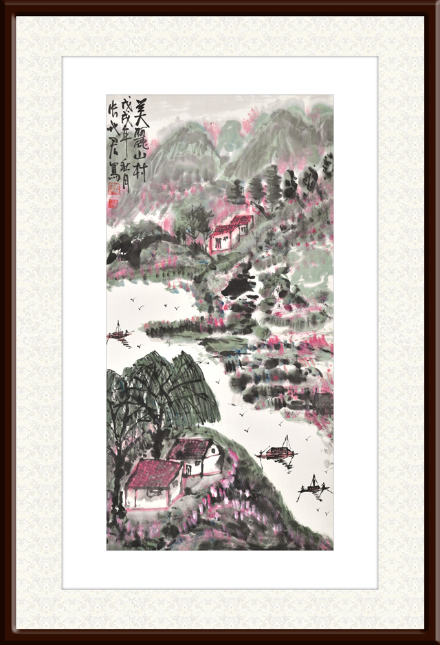 张地君作品6《美丽山村》.jpg