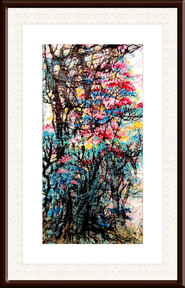 林栩作品8-指画《又见杜鹃花开峨眉山》.jpg