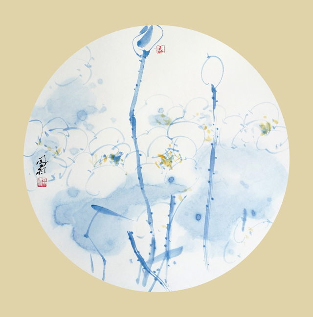 谷凤羽作品3《清韵》--规格：50×50cm.jpg