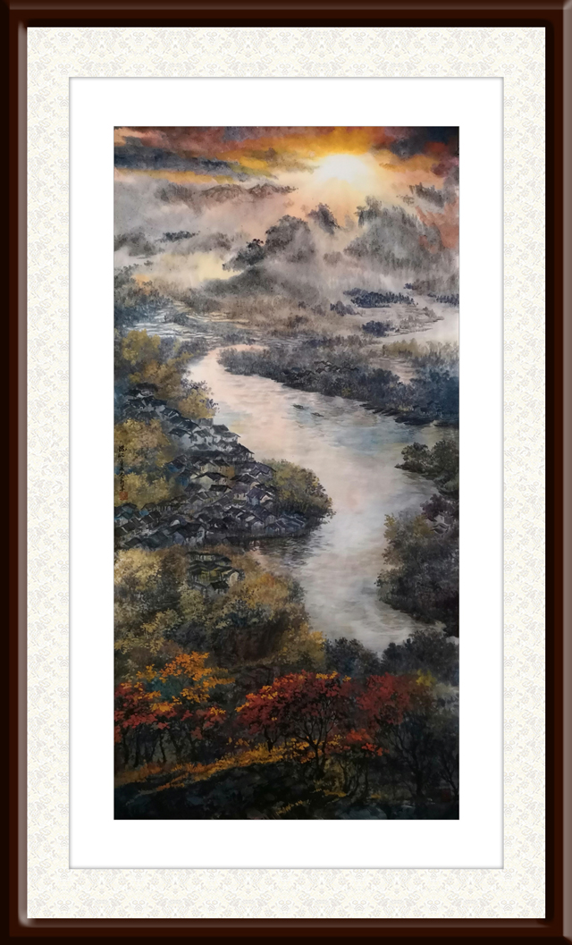 盛絜作品2《霞照江南》--规格：136×68cm--2021年.jpg
