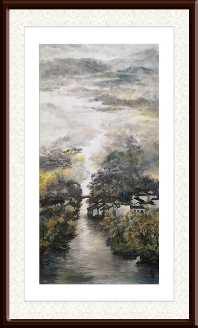 盛絜作品3《春色江南》--规格：136×68cm.jpg