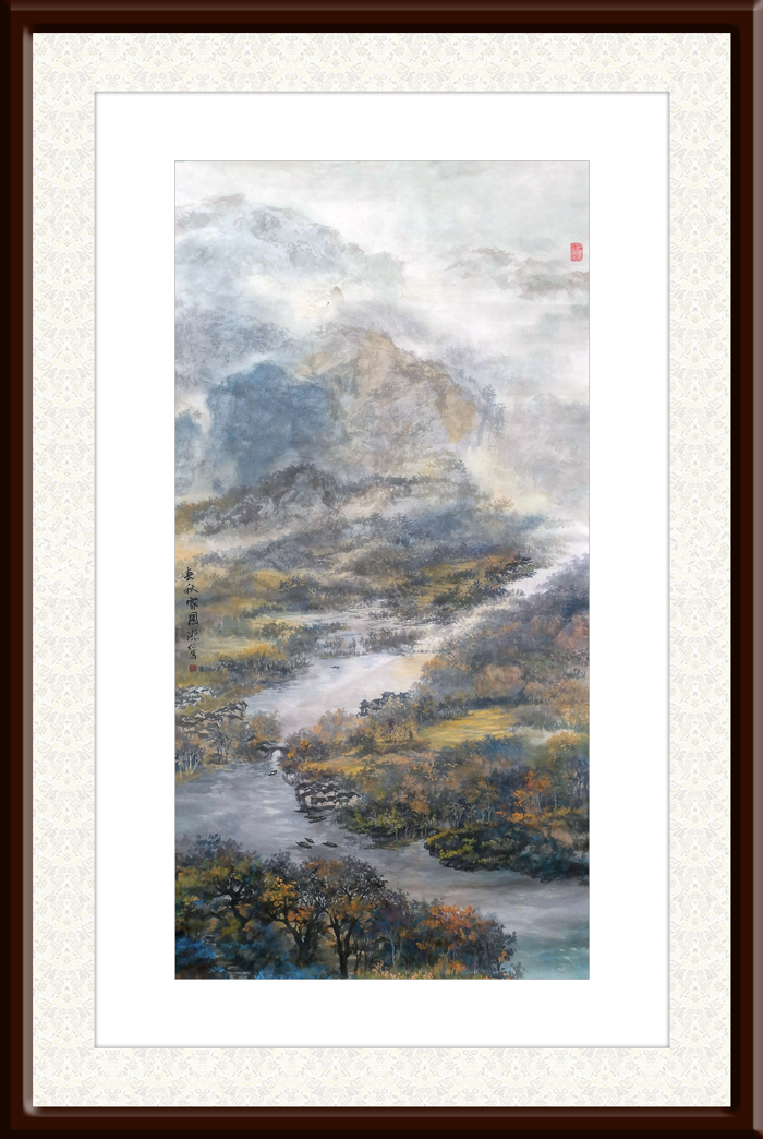 盛絜作品《《家园春秋》尺寸：（67x136）.jpg