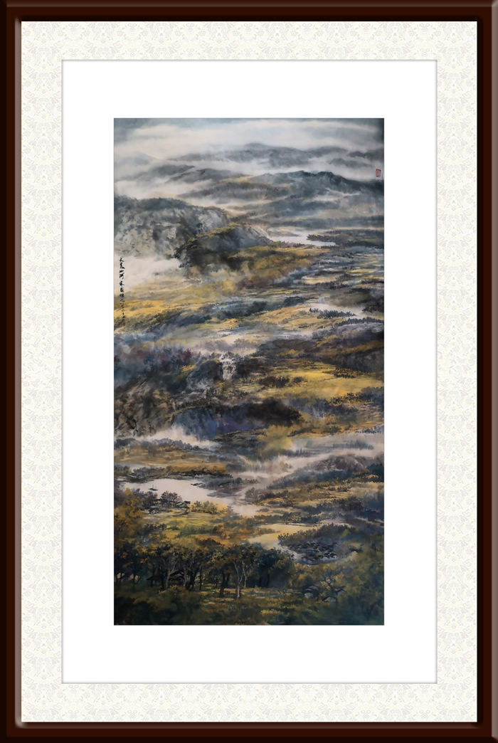 盛絜作品《大美家园》尺寸：（90x180.jpg