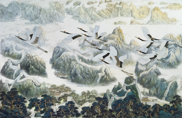 徐震时作品5《神州大地》 1993年 104cm×164cm（徐震时、金家翔、张晓君作，全国获奖作品，入编《中国现代美术全集》）.jpg
