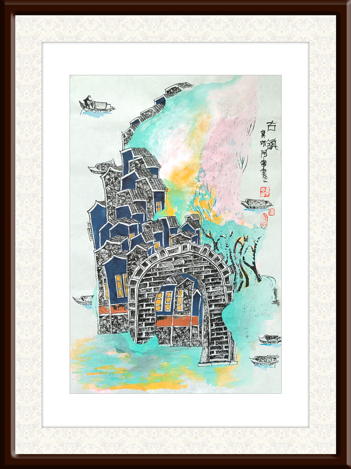 章志华作品1《古镇》.jpg