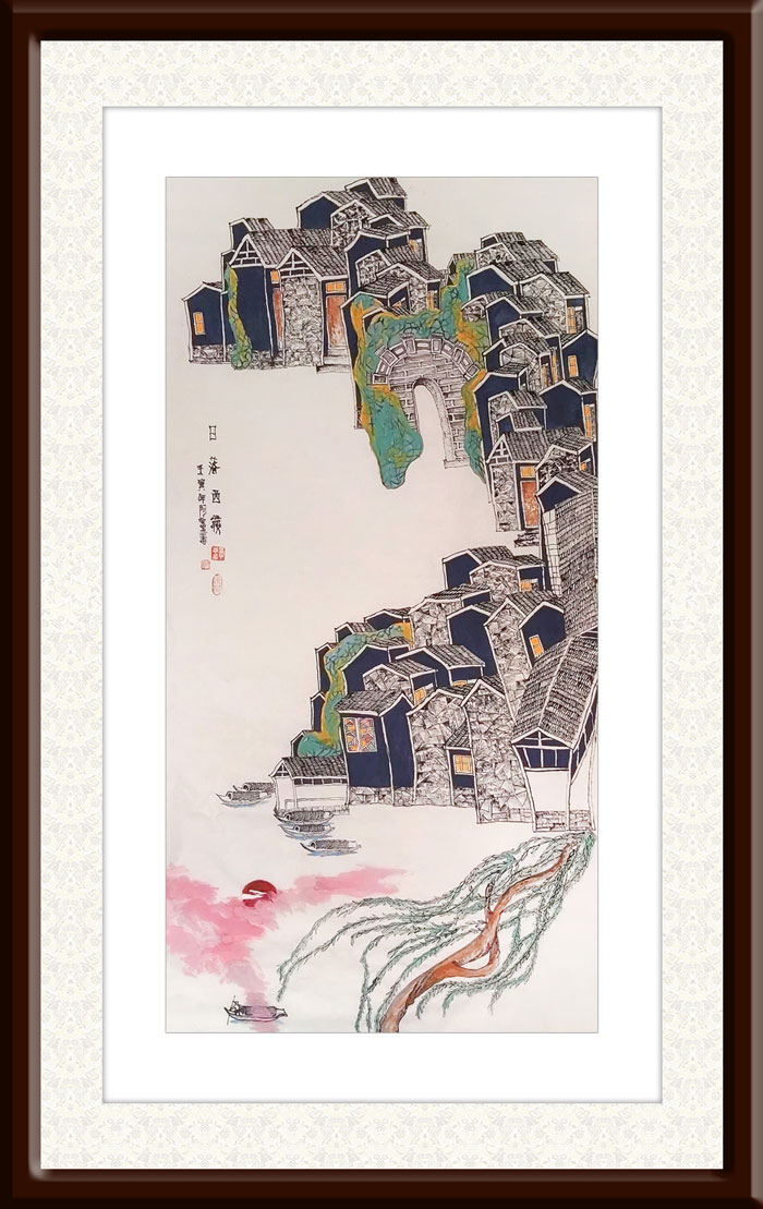 章志华作品10《日落西霞》.jpg