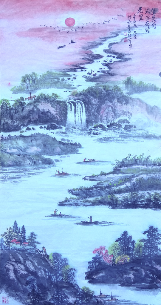 白桂芹作品7《生灵们沐浴在曙光里》.jpg
