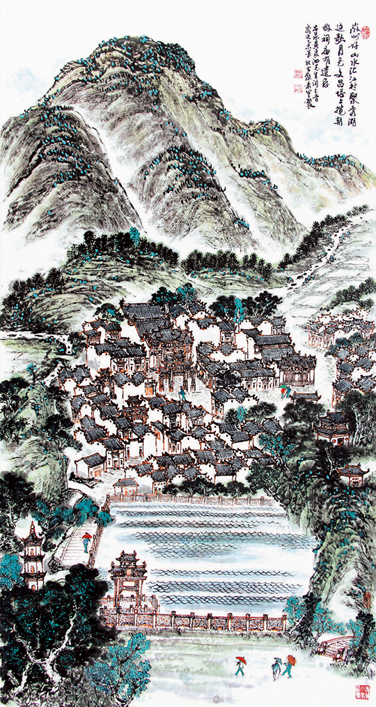 萧辅文作品6《旌德江村》.jpg