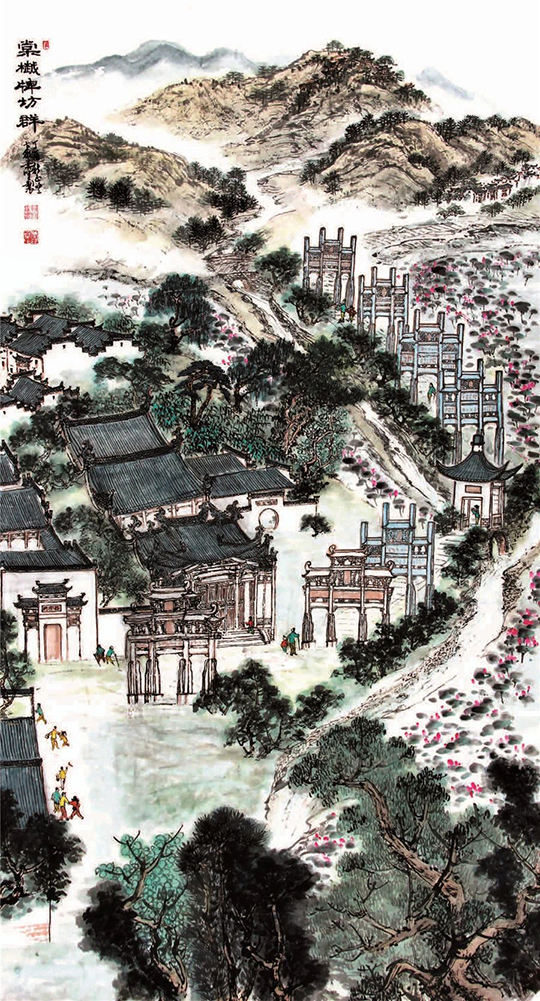 萧辅文作品7《棠樾牌坊群》.jpg