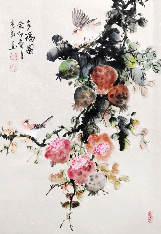 1681715422980676.jpg 李万作品1《多福图》60x45cm-5万.jpg