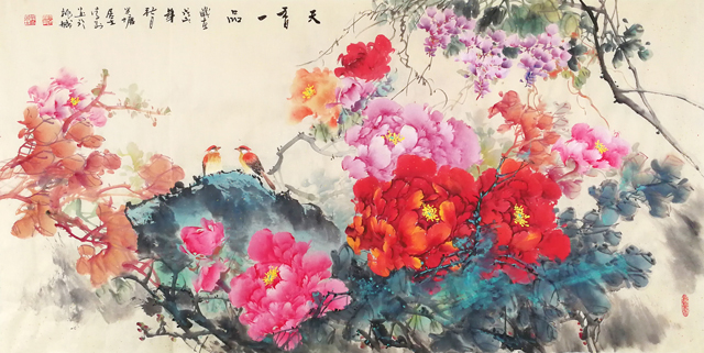 1681715465601788.jpg 李万作品5《天香一品》138x68cm-24万.jpg