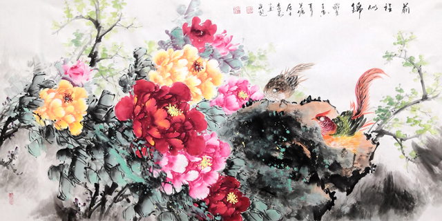 1681715479235106.jpg 李万作品6《前程似锦》138x68cm-24万.jpg