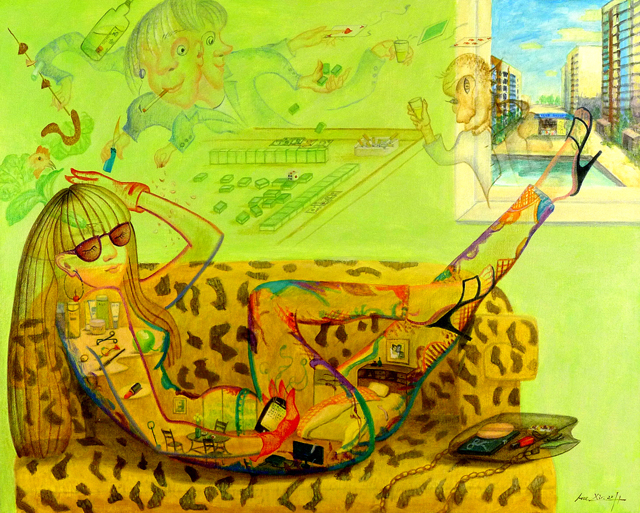胡新作品6《晚饭不回家吃了》--规格：100×80cm--油画--2011年.jpg