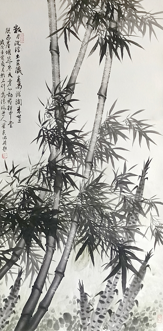 罗荣贤作品1《竹林春韵》.jpg