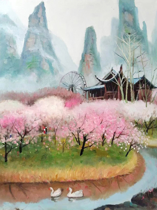 胡勇辉作品7--油画《春色水暖鸭先知》.jpg