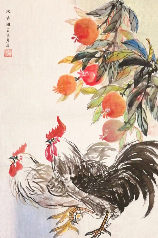 谭翠萍作品5《双吉图》.jpg
