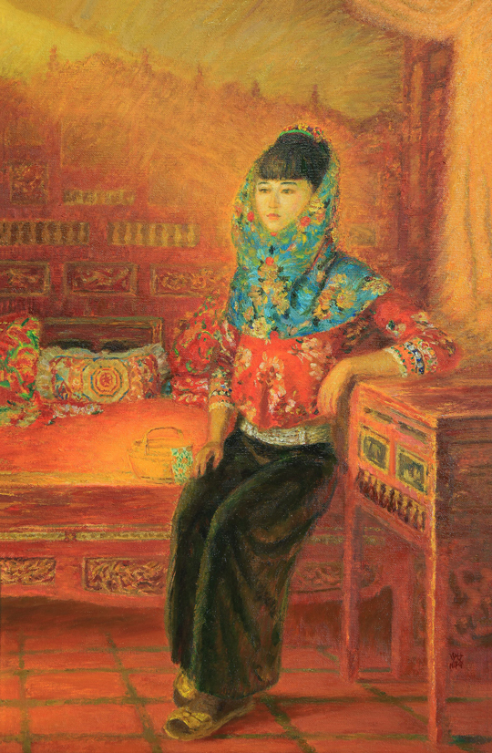《温馨》100cmx66cm-油画-2012年-洪瑞生.jpg