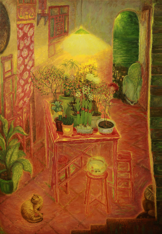 《渔家夜》149cmx104.5cm-油画-2018—2022年-洪瑞生.jpg