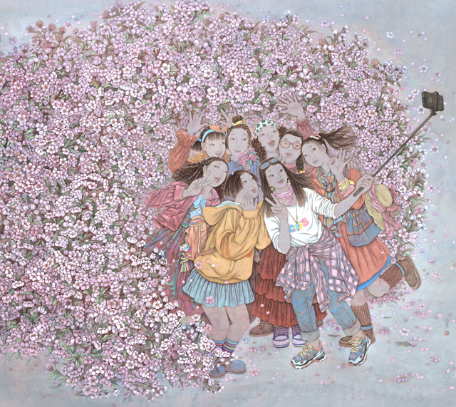 丁晓东作品6《飞花时节》200x200cm--2019年.jpg