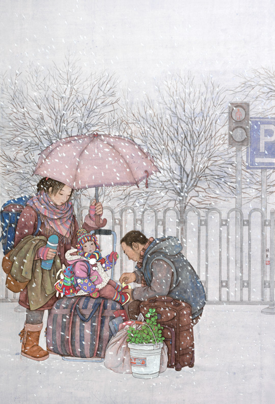 丁晓东作品9《春归图》190x110cm--2015年.jpg