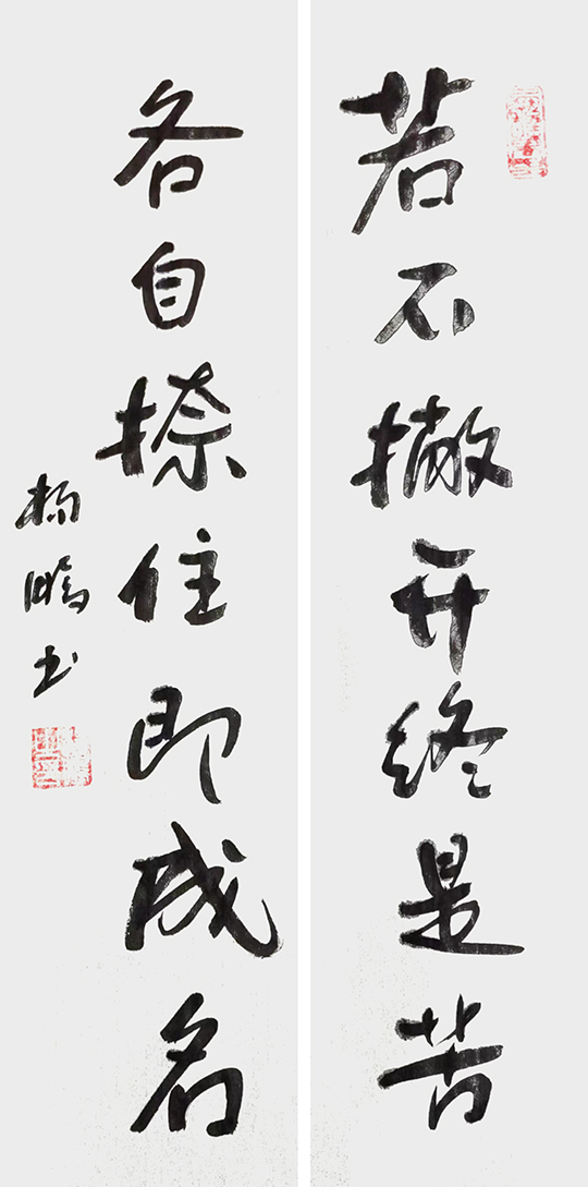 杨鹏作品1《若不撇开终是苦 各自捺住既成名》.jpg