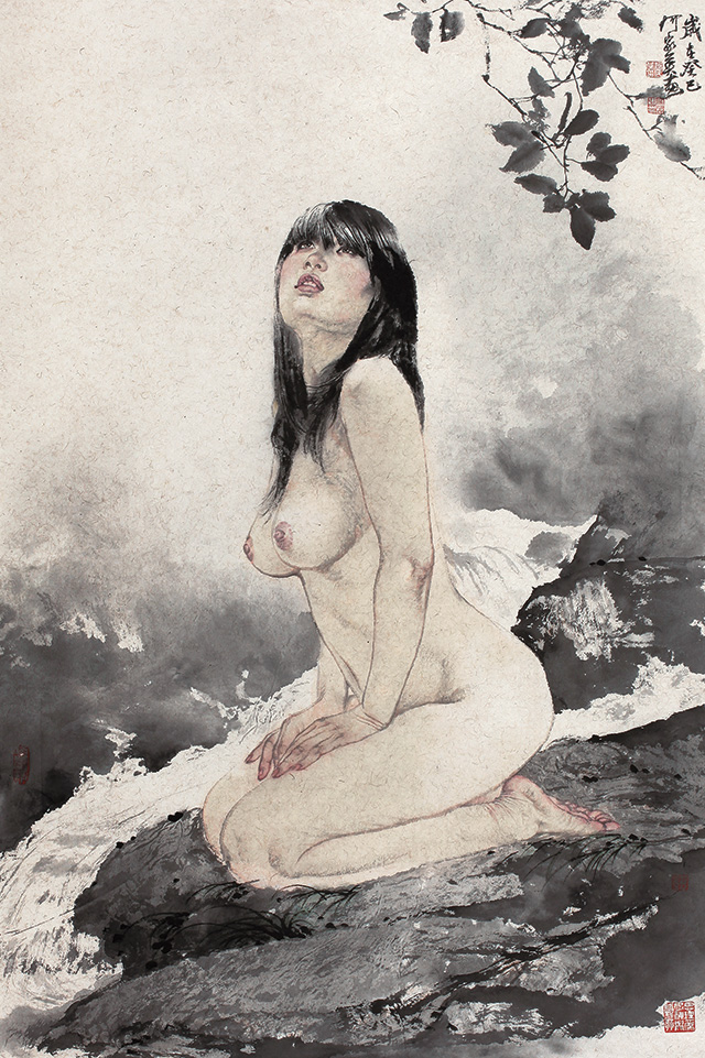 幽谷鸣泉-镜心94×62.jpg