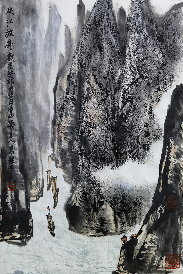 高杰作品1《峡江放舟》.jpg
