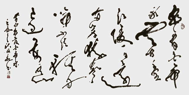 姜国亮作品2  唐·李白《早发白帝城》尺寸：165cmX80cm  2013年.jpg