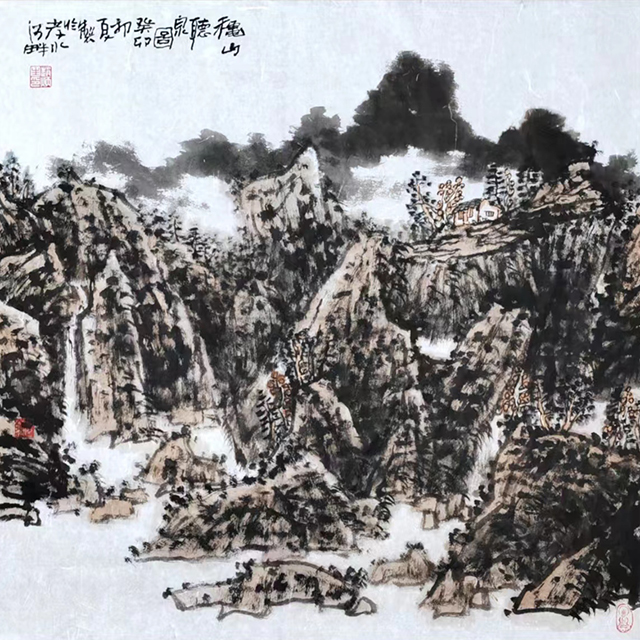 赵炳生作品7《秋山听泉图》.jpg