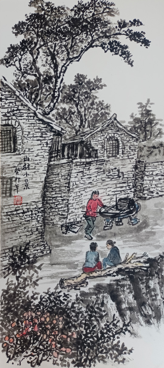 任纪成作品9《山村小景》.jpg