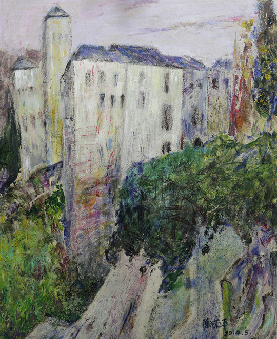 陈崇平作品3-油画《西班牙风景-瓦伦西亚一角》.jpg
