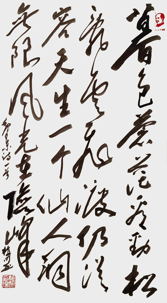 植明作品5--毛泽东《七绝·为李进同志题所摄庐山仙人洞照》.jpg