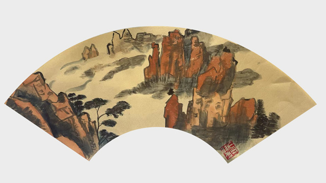罗敏作品9《黃山全景图》--规格：33×66cm.jpg