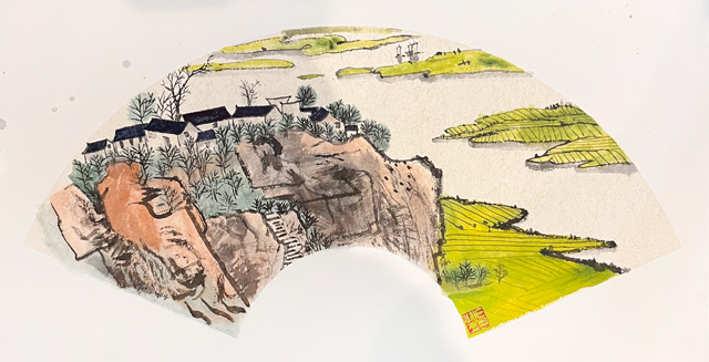 罗敏作品10《田园风光》--规格：33×66cm.jpg