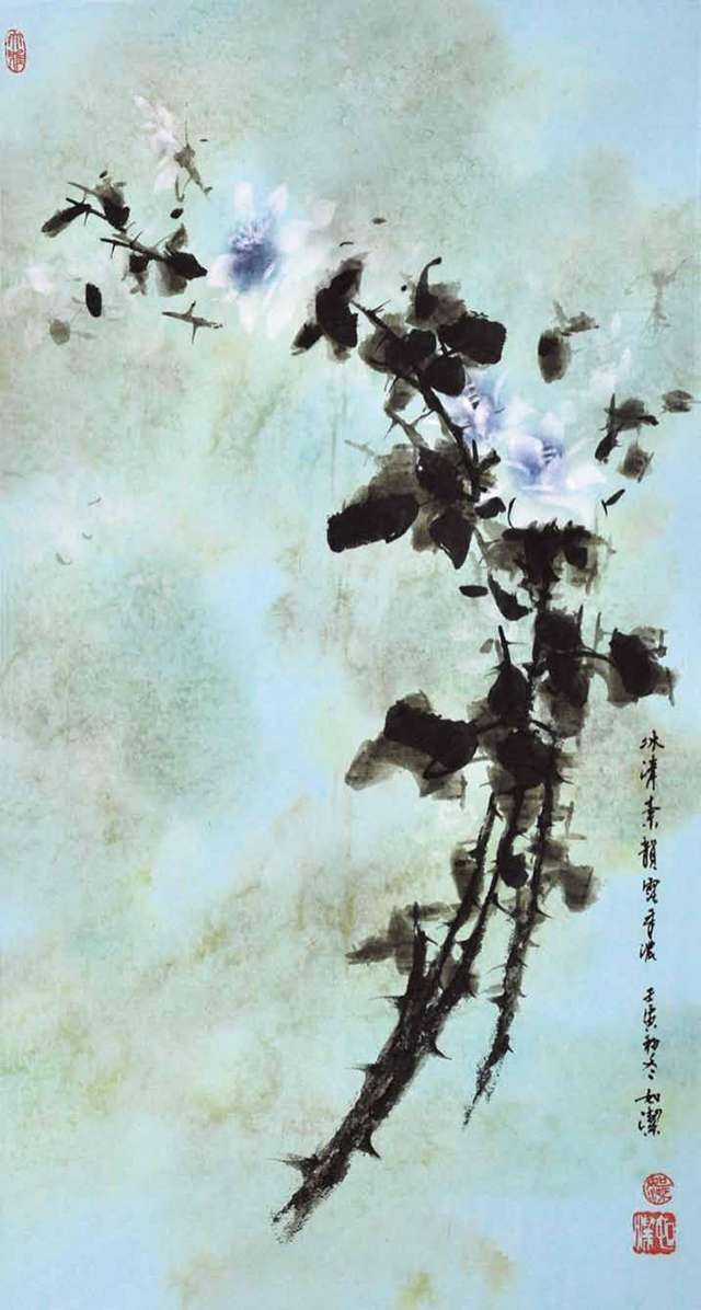 如洁作品1《冰清素韵露香浓》规格：64cmX33cm  2022年.jpg