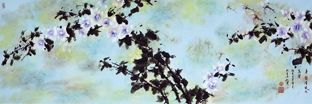 如洁作品10《素韵清风亦高洁》规格：37cmX110cm  2022 年 .jpg
