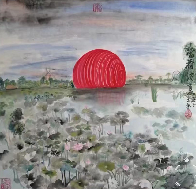 李亚芬作品3《赏荷消夏》.jpg