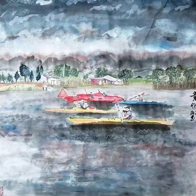 李亚芬作品4《竞帆》.jpg