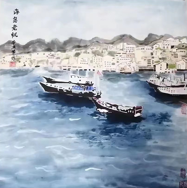 李亚芬作品5《海岛的竞帆》.jpg
