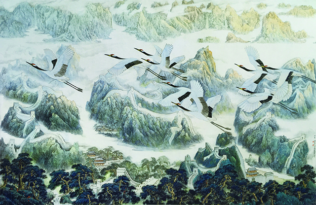 徐震时作品《神州大地》 1993年  104cm×164cm（徐震时  金家翔  张晓君作，全国获奖作品，入编  《中国现代美术全集》）.jpg